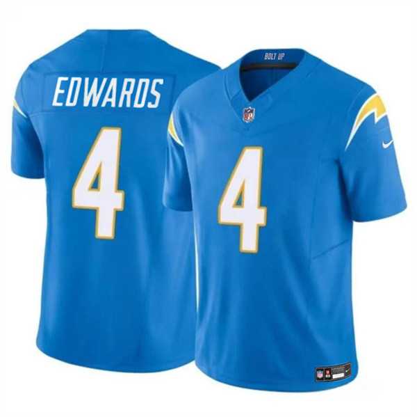 Youth Los Angeles Chargers #4 Gus Edwards Light Blue 2024 F.U.S.E. Vapor Untouchable Limited Stitched Jersey Dzhi->youth nfl jersey->Youth Jersey